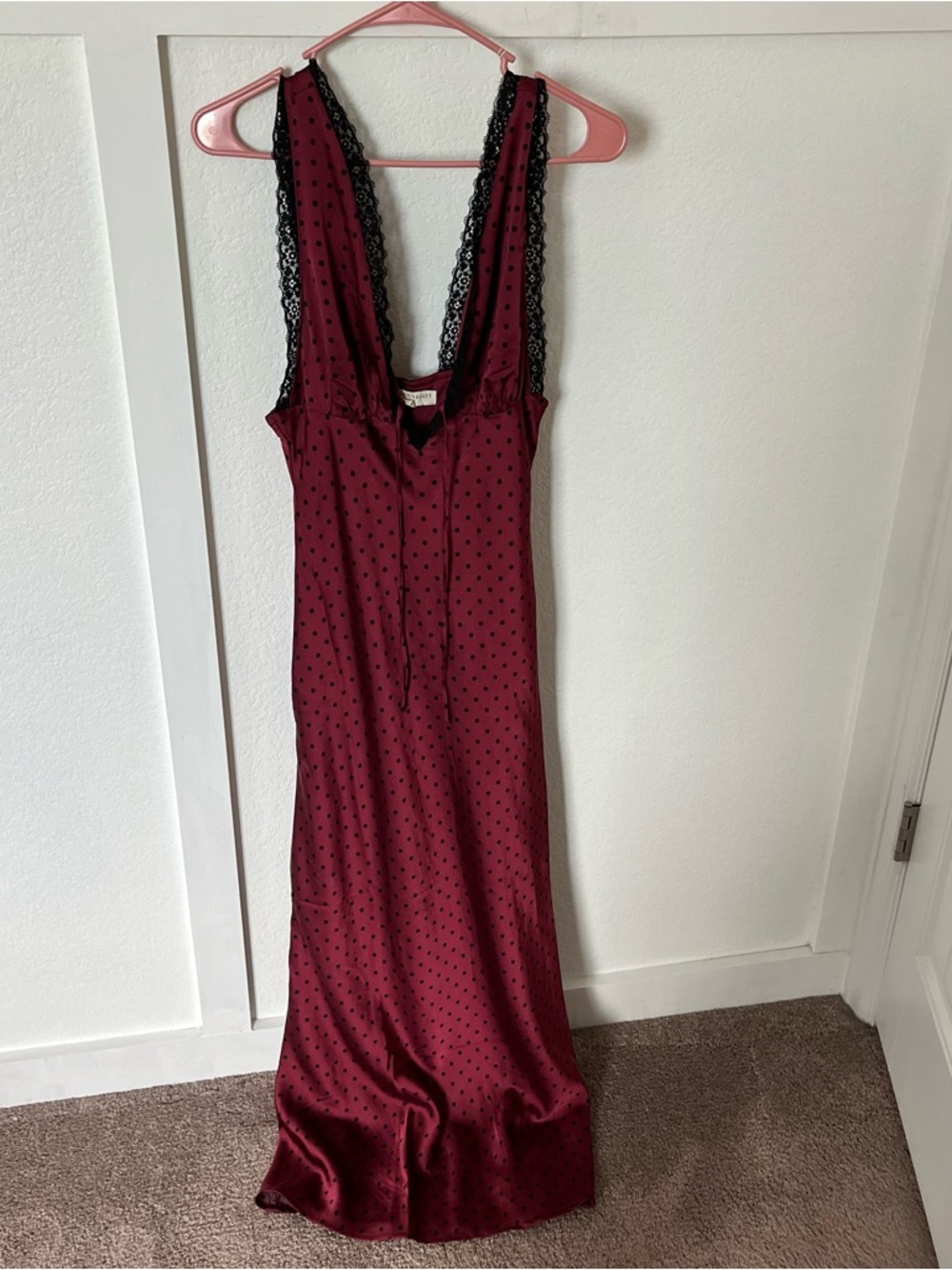 Thirty Thirty LA Women's Large Polka Dot Lace Dress.